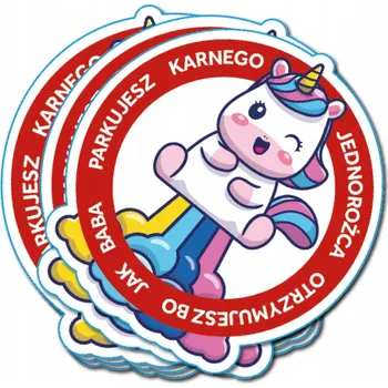 samolepka Samolepky nálepky za parkování s jednorožcem 100 ks