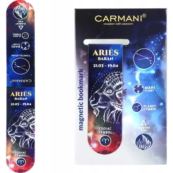 Záložka Carmani, magnetická záložka do knihy - ZNAMENÍ ZVĚROKRUHU/Beran