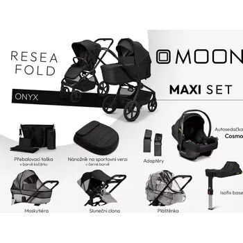 Kočárek Moon ReSea FOLD maxi set Onyx