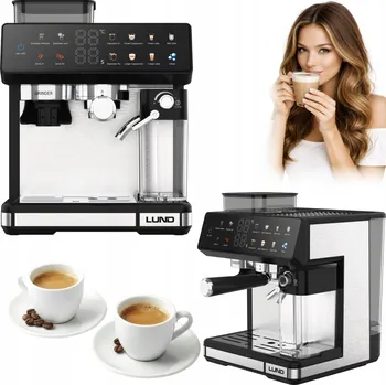 Kávovar AUTOMATICKÝ KÁVOVAR SE ŠLEHAČEM MLÉKA A MLÝNKEM 1350W 20 bar LUND 11v1