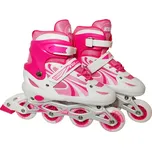 KUBIsport 05-CS310K-RU Dětské inline brusle roztahovací CS310K růžové velikost 28-32 + Sportovní ručník s pouzdrem v hodnotě 149,-