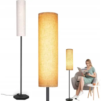 Stojací lampa Stojací lampa LEDTechnics černá, integrovaný LED zdroj 12 W s dálkovým ovládáním