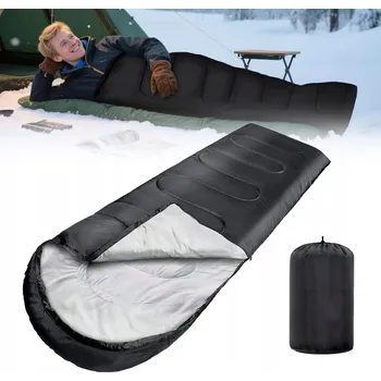 Spacák SPACÍ PYTEL DEKA 2v1 S S KAPUCÍ TURISTICKÝ TEPLÝ 210X75 CM S OBAL