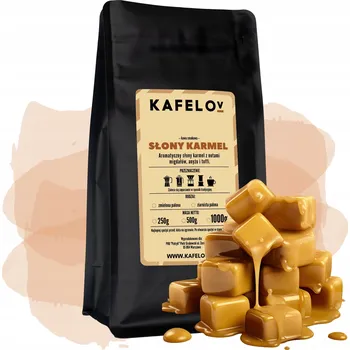 Káva Káva Arabica Kafelov Ochucená Káva 100 arabica 1 kg Slaný Karamel čerstvě pražená 1000 g