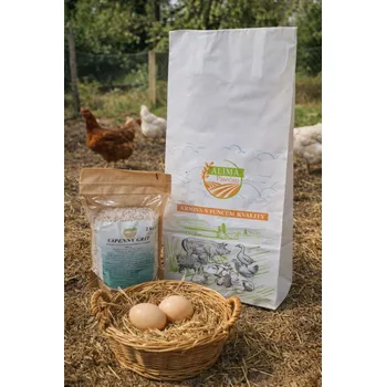 Krmivo pro hospodářské zvíře ALIMA Písečan s.r.o. Kompletní sypká směs pro nosnice, vápenný grit, podkládky