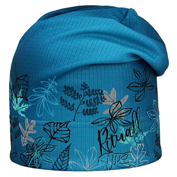 Čepice Rituall dlouhá čepice PW PODZIMNÍ LISTÍ, tyrkysová