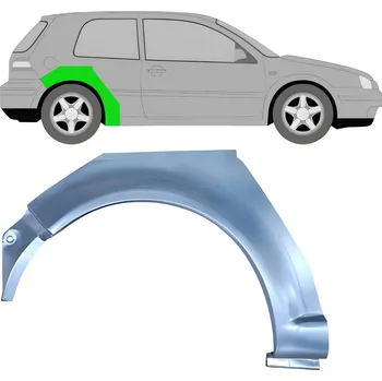 Blatník karosérie Lem zadního blatníku / Pravá VW Golf 4 97-06
