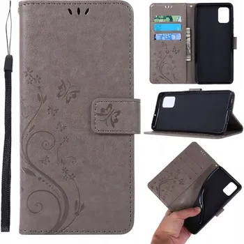 Pouzdro na mobilní telefon Flipové pouzdro Erbord pro Samsung Galaxy A51, šedé