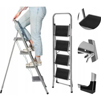 Žebřík Žebřík Bauhus ocel 1 x 4 až 150 kg