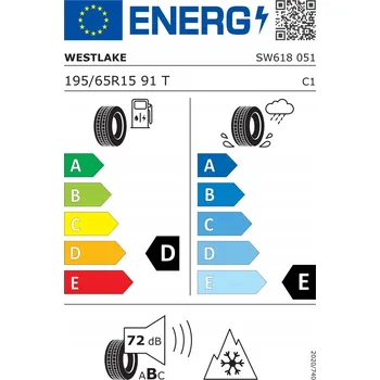Zimní osobní pneu Zimní pneumatika Westlake SW618 SnowMaster 195/65 R15 91 T s přilnavostí na sněhu (3PMSF)