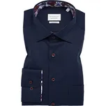 Košile Eterna Comfort Fit Twill navy velikost: 47, délka rukávu: dlouhý rukáv