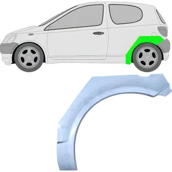 Blatník karosérie Lem zadního blatníku na Toyota Yaris 1999-2006 / Levá