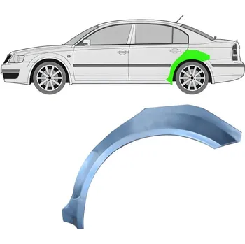 Blatník karosérie Lem zadního blatníku / Levá ŠKODA Superb 01-08
