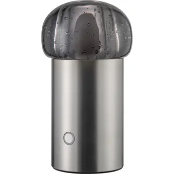 Lampička Přenosná stolní lampa IRIS 18 cm, LED, stříbrná, hliník, Blomus