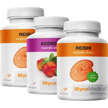 Zdraví MycoMedica Reishi 2× 90 kapslí + Acerola 90 kapslí