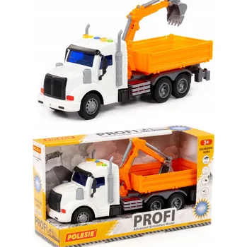 autíčko Autíčka pro děti Hračky NÁKLADNÍ AUTO s bagrem Inerciální pohon