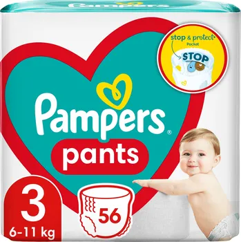 Plenkové kalhoty Plenkové Kalhotky Pampers Pants Velikost: 3 6-11 kg 56 ks