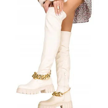 Dámské kozačky KOZAČKY NAD KOLENO NA PLATFORMĚ vel. 40