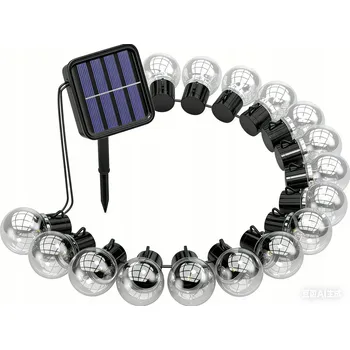 Venkovní osvětlení SOLÁRNÍ ZAHRADNÍ GIRLANDA SVĚTÝLKA SOLÁRNÍ ŽÁROVKY 10 LED ŘETĚZ