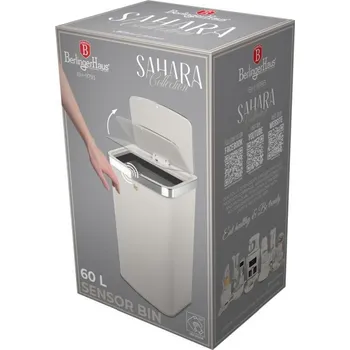 Odpadkový koš Berlingerhaus Koš odpadkový se senzorovým otvíráním 60 l Sahara Collection + Doprava ZDARMA