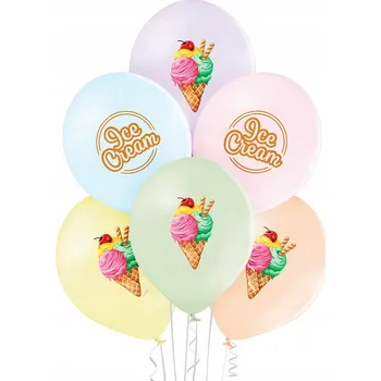 Balónek Latexové balónky Ice Cream Zmrzlina 30 cm 6 ks