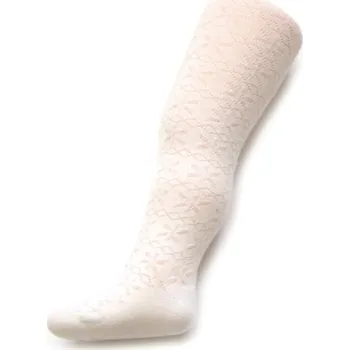 Kojenecké oblečení Dětské žakárové punčocháče New Baby bílé 68 (4-6m)