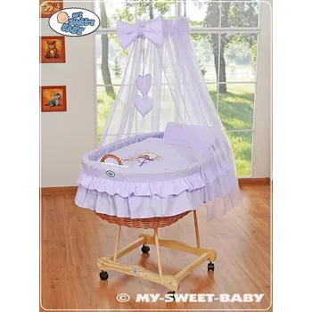 Dětsný nábytek Koš na miminko s nebesy My Sweet Baby - DOBROU NOC > varianta 99690e-325 2026
