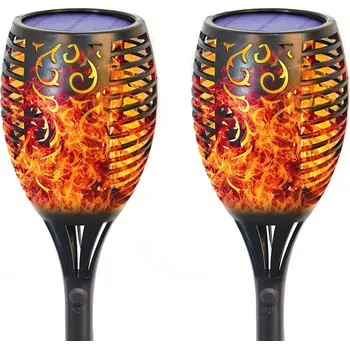 Venkovní osvětlení 2x Solární Zahradní Lampa Pochodeň LED Plamen Světla do zahrady SADA
