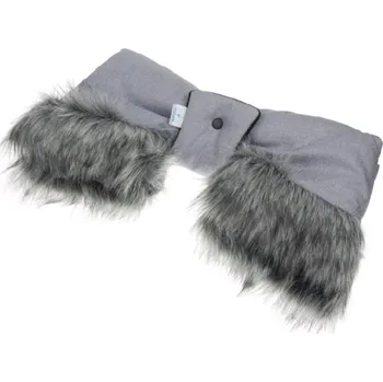Přeprava dětí Rukávník na kočárek 2v1 New Baby s kožešinkou grey