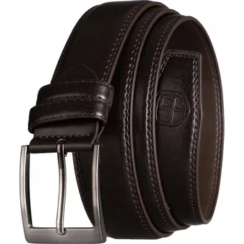 Kabelka Pasek męski do spodni klasický Peterson elegantní z eko kůže, hnědý