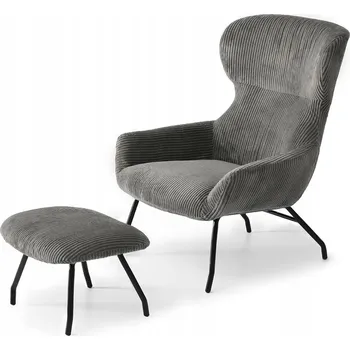 Křeslo Tradiční křeslo Mebel-Partner šedé