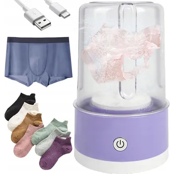 Obraz Přenosná pračka na kempování a cestování na prádlo, bez odstřeďování, ABS, bezpečná