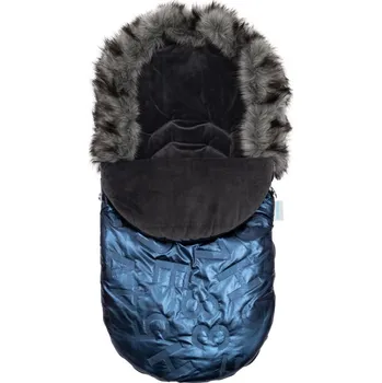 Příslušenství pro přepravu dětí Luxusní fusak s kožíškem New Baby modrý