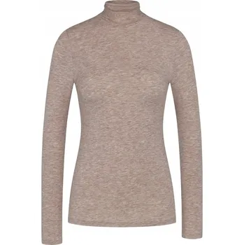 Dámský svetr Béžový dámský VLNĚNÝ SVETR rolák slim fit TRIUMPH XL