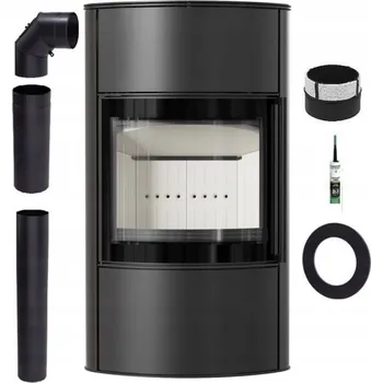 Krbová kamna Kamna Volně stojící krb KRATKI BJORN Vysoký 7 kW na dřevo Ekodesign