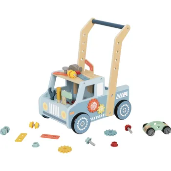 Dětské zboží Tooky Toy Interaktivní dřevěný chodítko auto