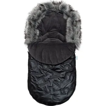 Příslušenství pro přepravu dětí Luxusní fusak s kožíškem New Baby černý