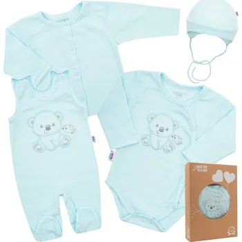 Kojenecká souprava Kojenecká soupravička do porodnice New Baby Sweet Bear modrá 56 (0-3m)
