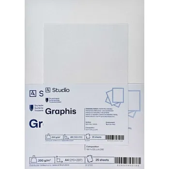Výtvarný papír Kreslicí papír Graphis 200g A4, 25 listů