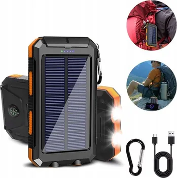 Powerbanka POWERBANK 26800 mAh SOLÁRNÍ UNIVERZÁLNÍ 2 x USB SVÍTILNA