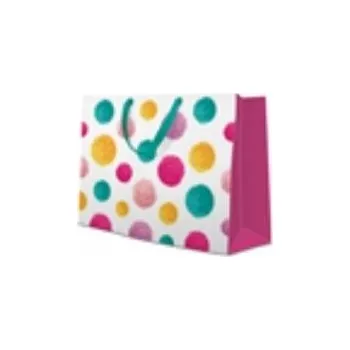 Dárková taška Dárková taška s barevnými bambulkami