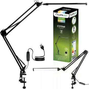 Lampička Stolní lampička Lumiled COSMI černá, výkon až 7 W, vhodná pro studium
