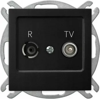 Elektrická zásuvka Anténní zásuvka nástěnná Ospel černá