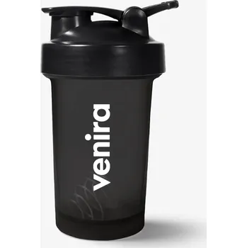 Shaker VENIRA shaker PRO s poutkem, černý, 400 ml