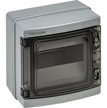 Rozvaděč Rozvodnice nástěnná 1x8 (N/PE) IP65 1000V AC / 1500V DC Tracon