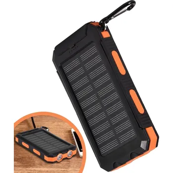 Powerbanka SOLÁRNÍ NABÍJEČKA 26800MAH 55W RYCHLÉ NABÍJENÍ 2 LED SVĚTLA