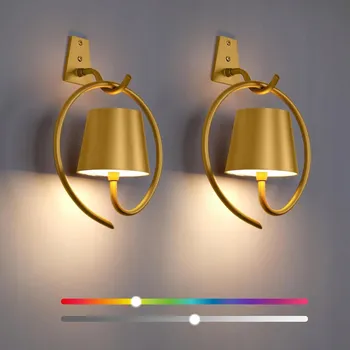 Nástěnné svítidlo Bezdrátové LED Nástěnné Svítidla RGB Akumulátorové – 2 ks