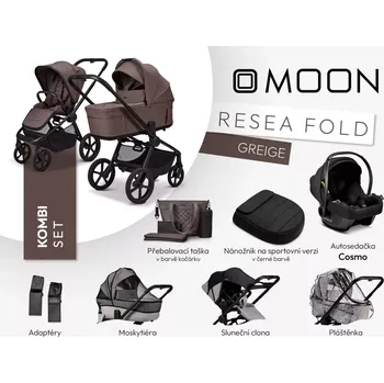 Kočárek Moon ReSea FOLD kombi set Greige