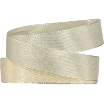 Stuha Stuha taftová Soft Cream krémová 25mmx3m (7,-Kč/m) (Stuha taftová, barva světle krémová, oboustranná, tkaním zesílené okraje, skládaná)