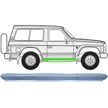 Prah karosérie Opravný plech prahu na Nissan Patrol 1990-1997 / Levá = Pravá (symetrická) (3 dveře)